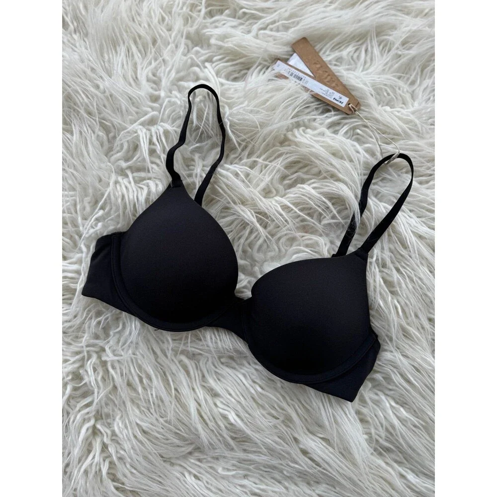 Skims Fits Everybody T-shirt Bra Onyx Size 32B - Picture 4 of 7
